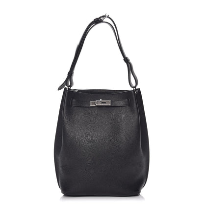 Hermes Taurillon Clemence So Kelly 22 Black 1 of 7