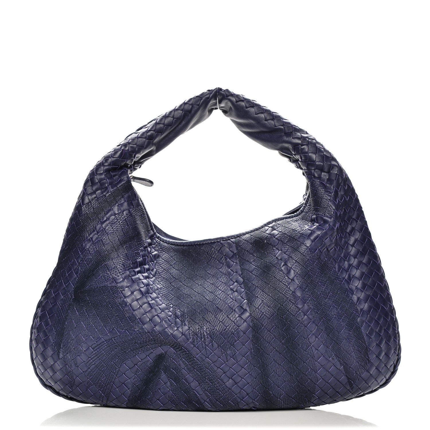Bottega Veneta Embroidered Nappa Intrecciato Large Veneta Hobo Atlantic 1 of 8