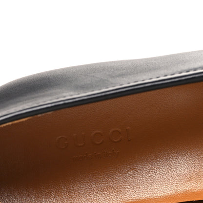 Gucci Betis Glamour Calfskin Silk Womens Jordaan Loafers 38 Black Multicolor 8 of 10