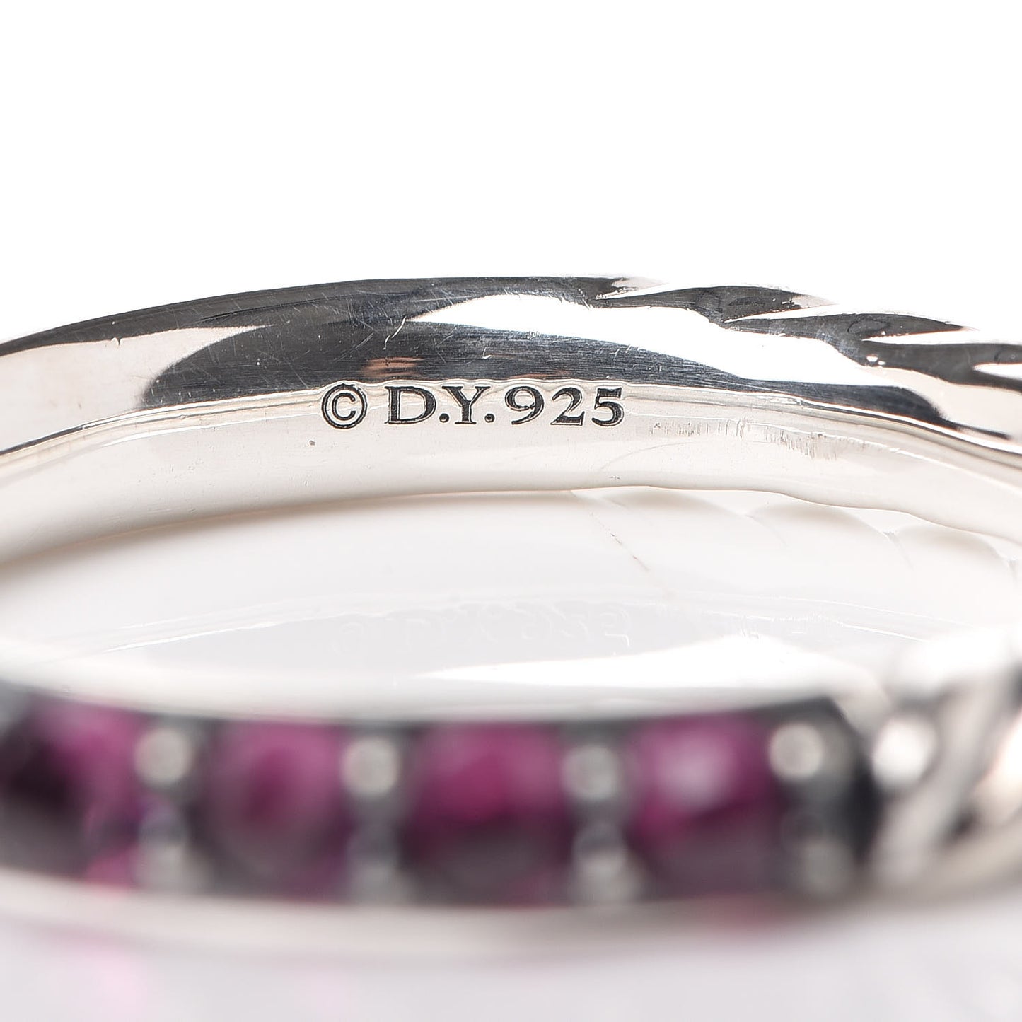 Sterling Silver Rhodalite Garnet Band Ring 54 7