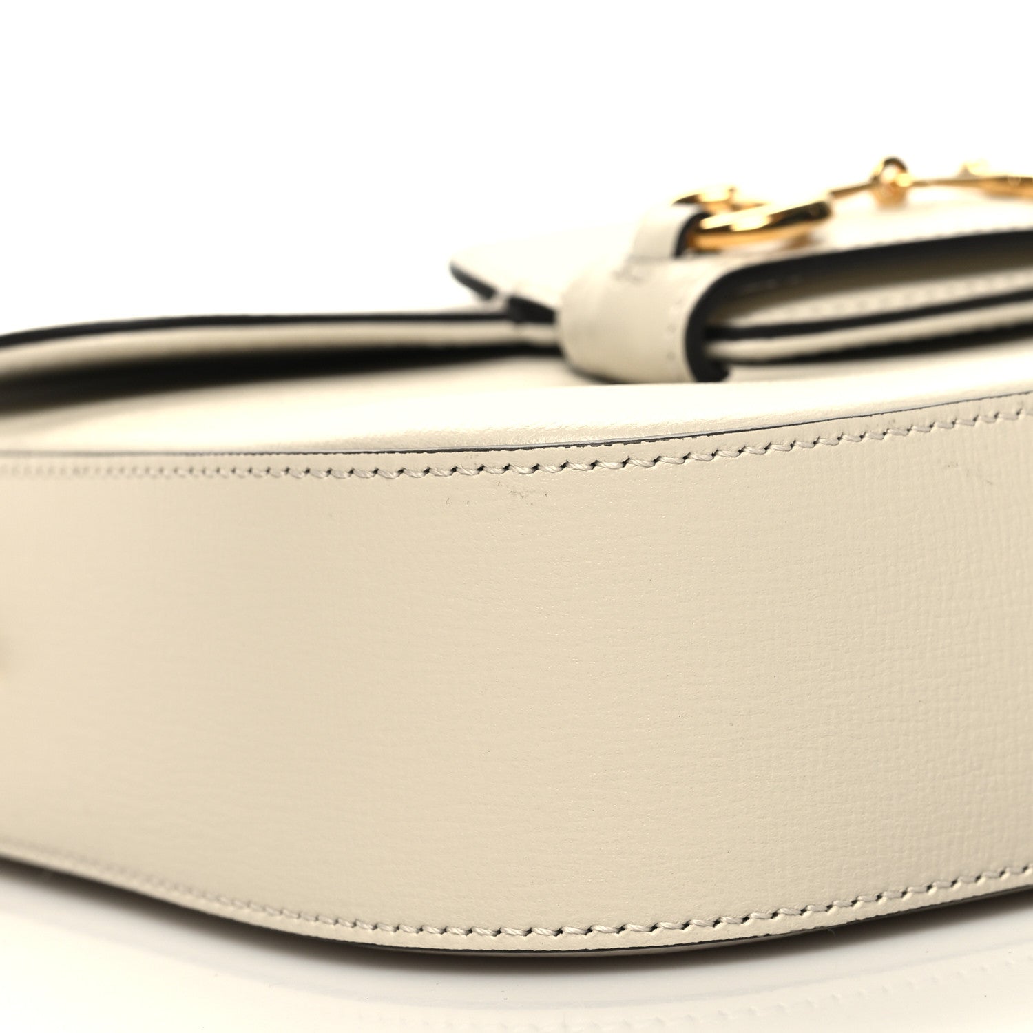 Gucci Azalea Calfskin Web Mini Horsebit 1955 Shoulder Bag Mystic White 9 of 11