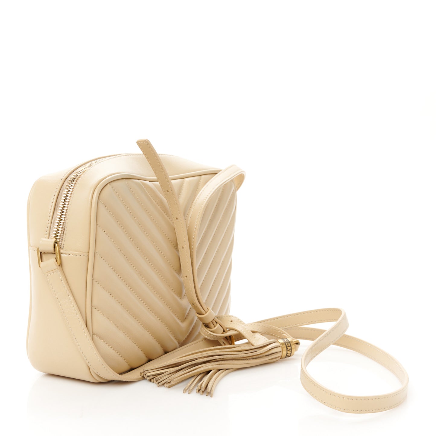 Calfskin Matelasse Monogram Lou Camera Bag Dark Beige