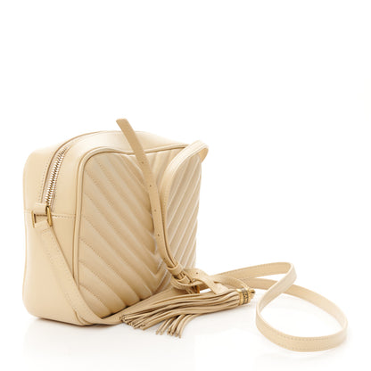 Saint Laurent Calfskin Matelasse Monogram Lou Camera Bag Dark Beige 3 of 10