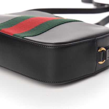 Gucci Calfskin Web Small Webby Bee Shoulder Bag Black 6 of 11