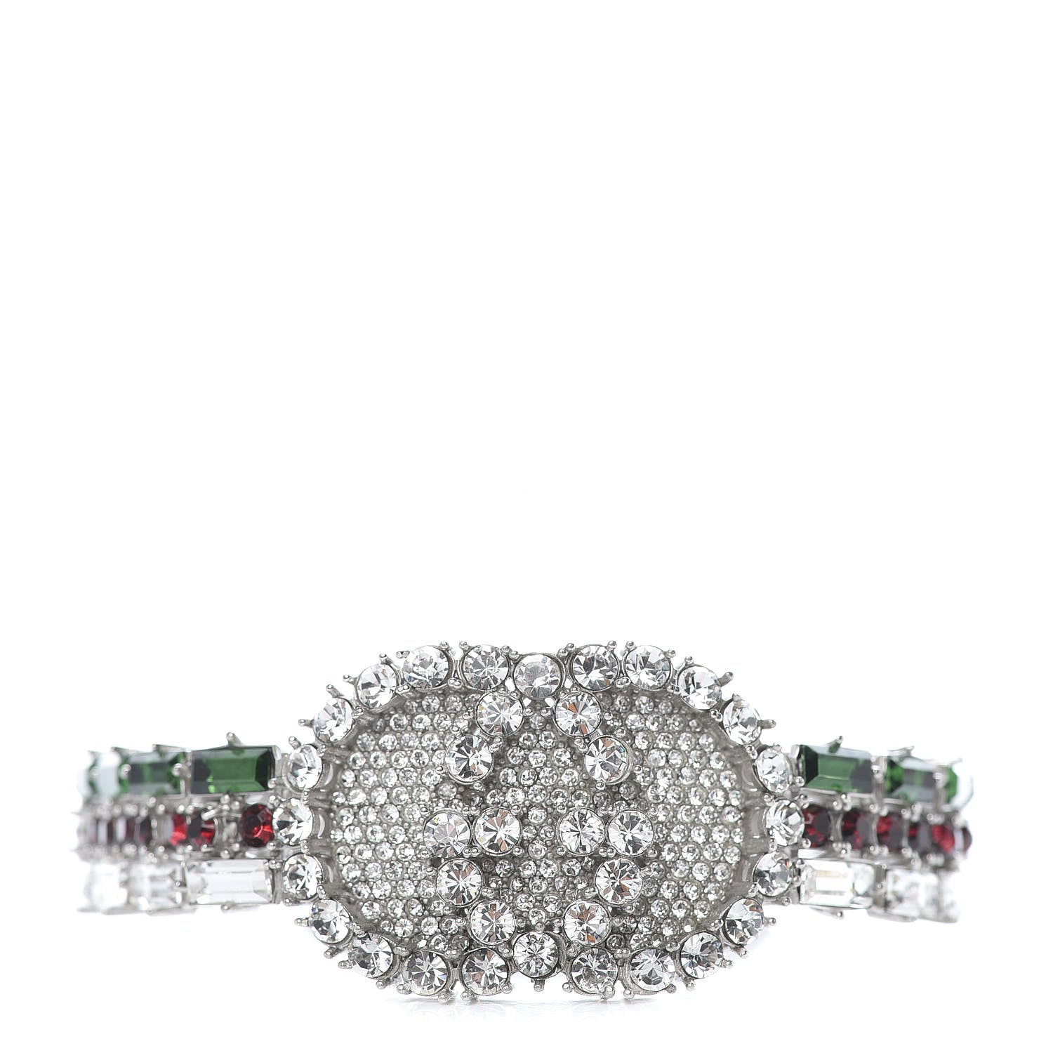 Gucci Crystals Double G Web Bracelet 1 of 9