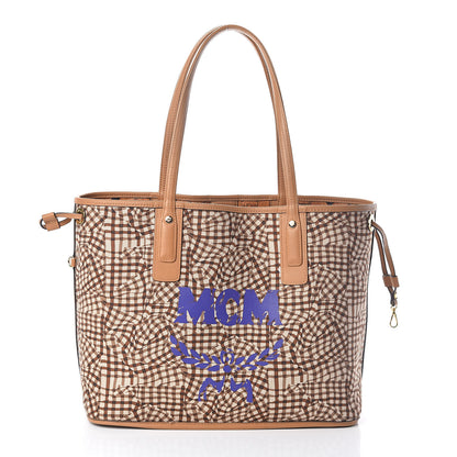 MCM Visetos Medium Liz Reversible Shopper Tote Cognac 5 of 15