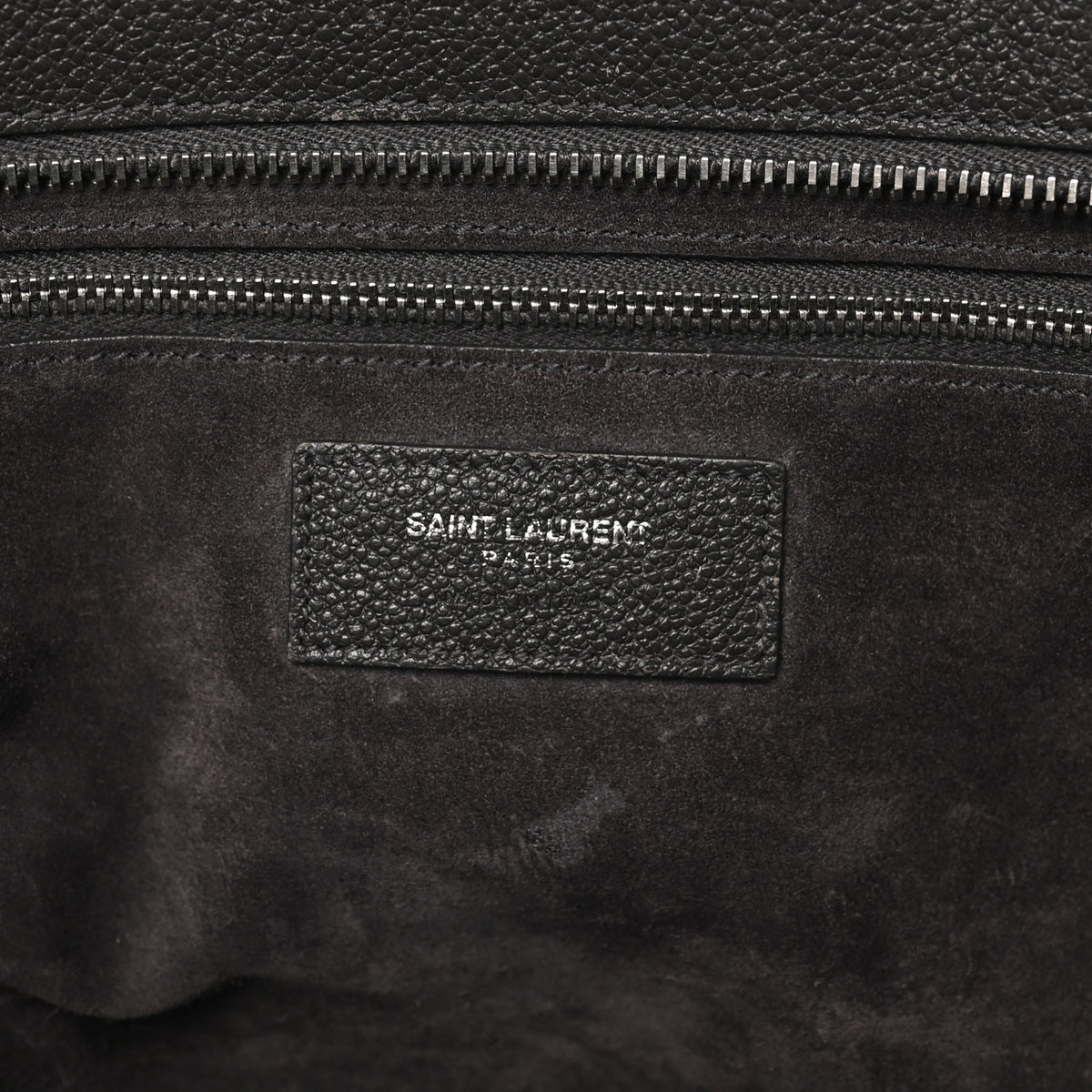 Grained Calfskin Medium Cabas Rive Gauche Coal