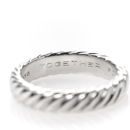 David Yurman Platinum 5mm Cable Wedding Band Ring 57 8 5 of 6