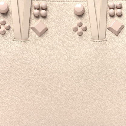 Christian Louboutin Calfskin Empire Spike Studded East West Cabata Tote Leche 9 of 15