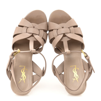 Saint Laurent Calfskin Tribute 105 Platform Sandals 38 Nude 2 of 11