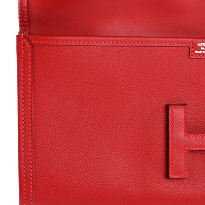 Hermes Epsom Jige Elan 29 Clutch Rouge Casaque 9 of 10
