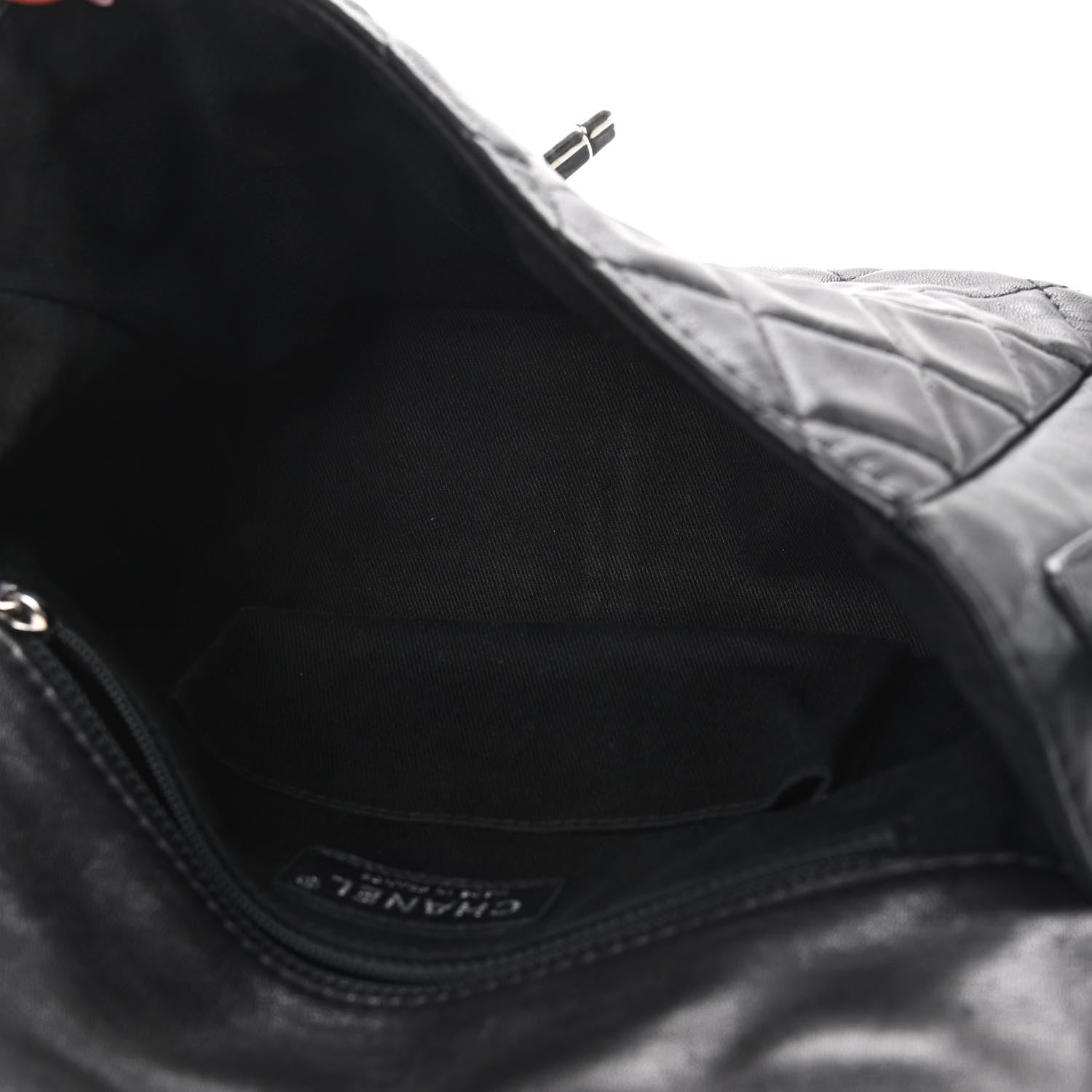 Chanel Lambskin Quilted Messenger Bag Black 4 of 9