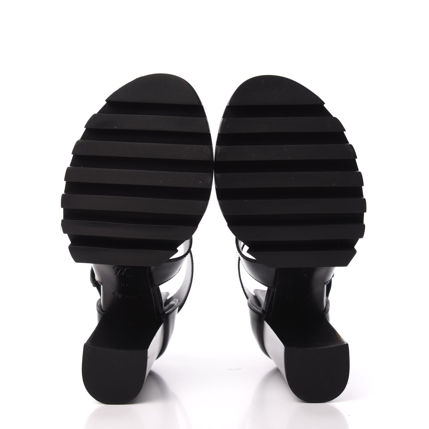 Louis Vuitton Glazed Calfskin Monogram Star Trail Sandals 40 Black 5 of 9