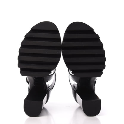 Louis Vuitton Glazed Calfskin Monogram Star Trail Sandals 40 Black 5 of 9