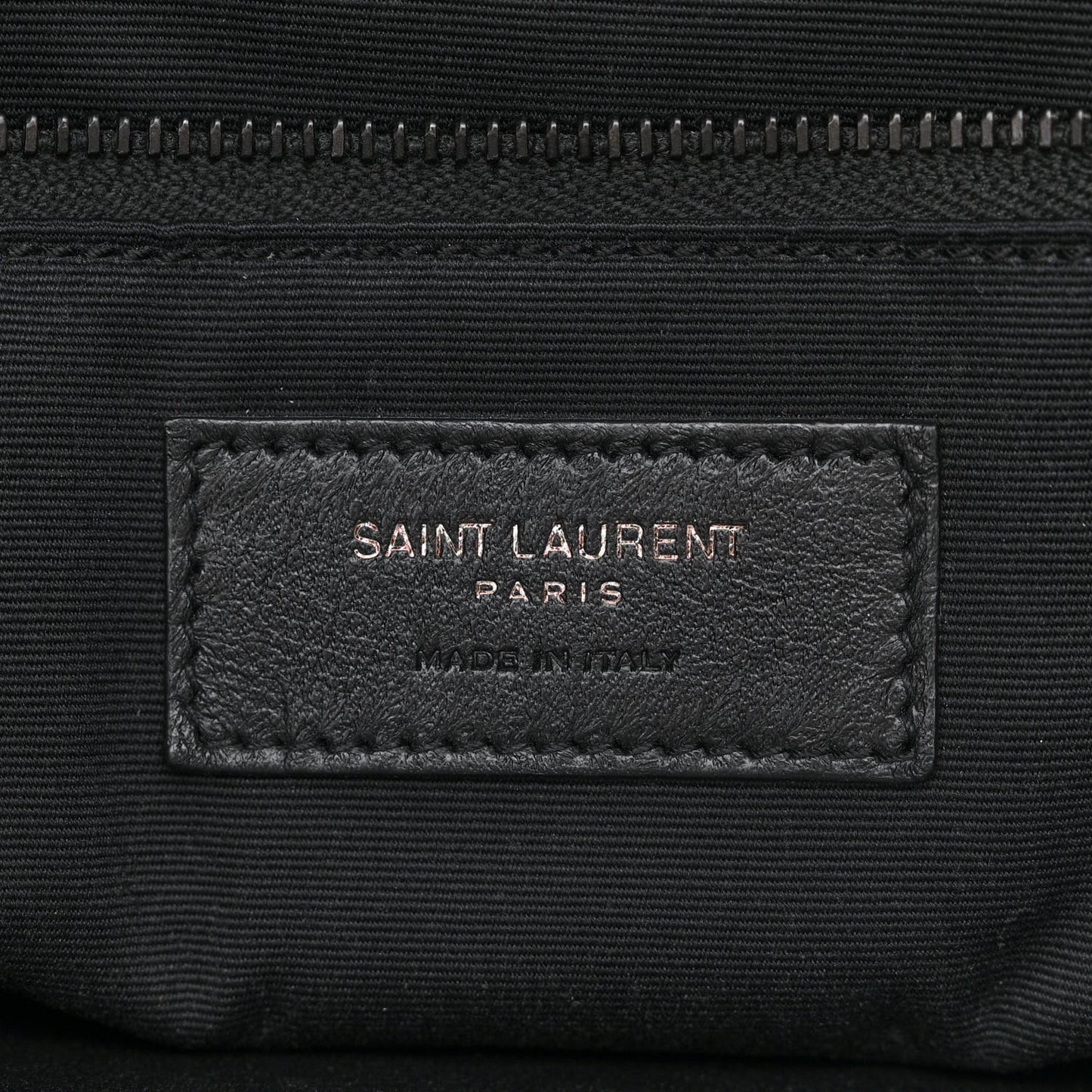 Crinkled Calfskin Crocodile Embossed Monogram Medium Niki Chain Satchel Black
