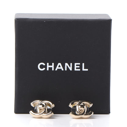 Chanel Metal CC Turnlock Earrings Gold 5 of 5