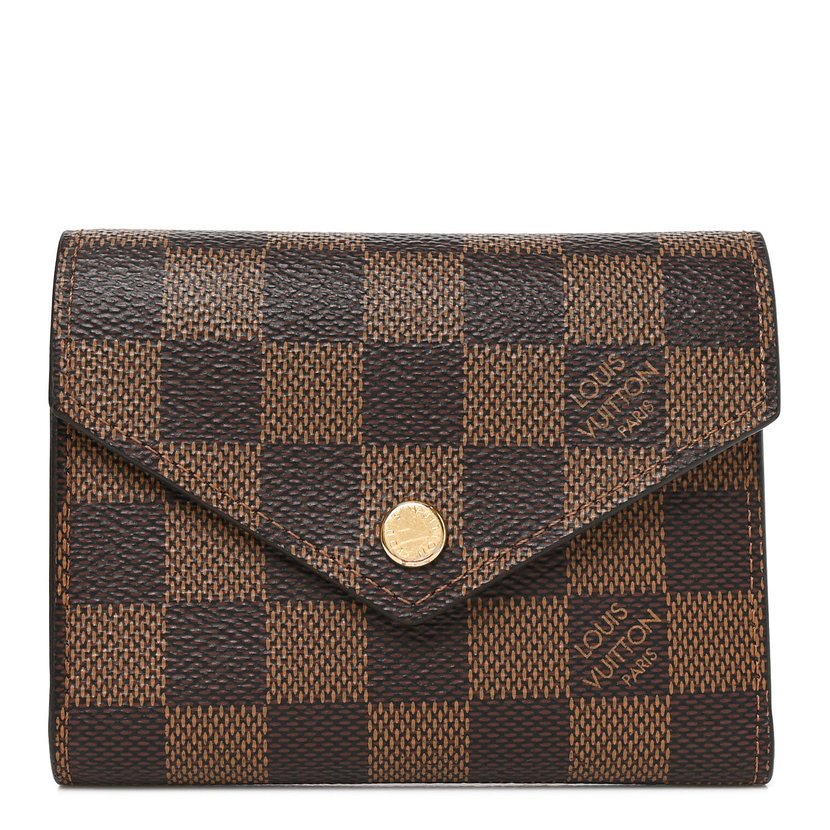 Louis Vuitton Damier Ebene Victorine Wallet Red 1 of 7