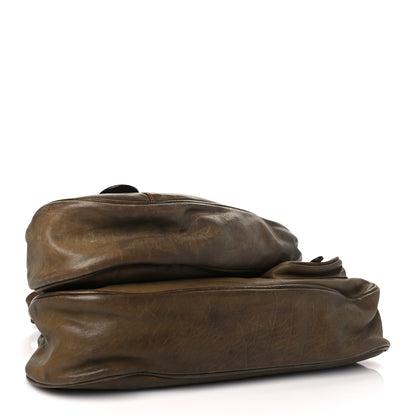 Christian Dior Calfskin Gaucho Double Saddle Bag Brown 4 of 16