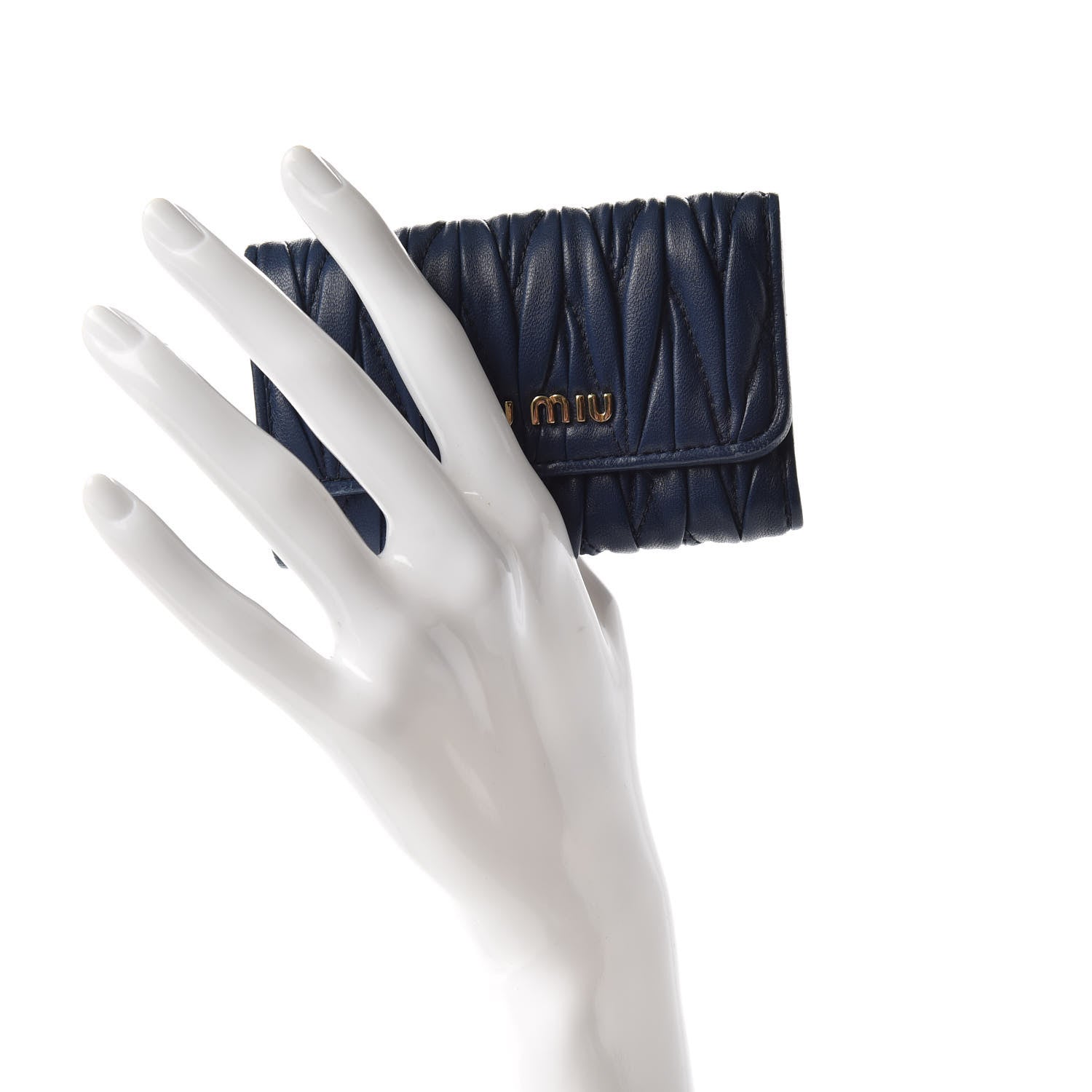 Miu Miu Nappa Matelasse 6 Key Holder Bluette 2 of 7