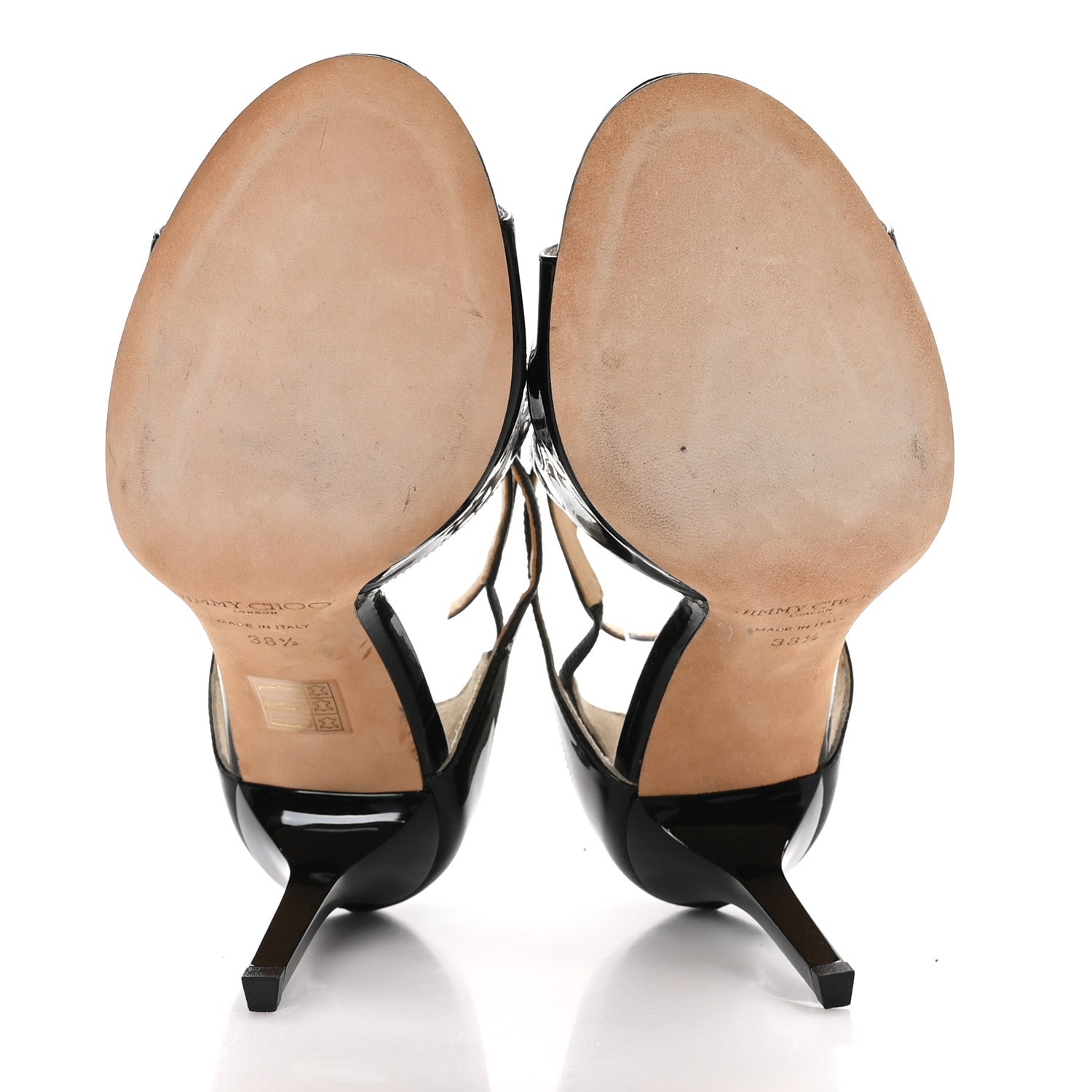 Jimmy Choo Patent Ivette 90 Sandals 38.5 Black 5 of 11