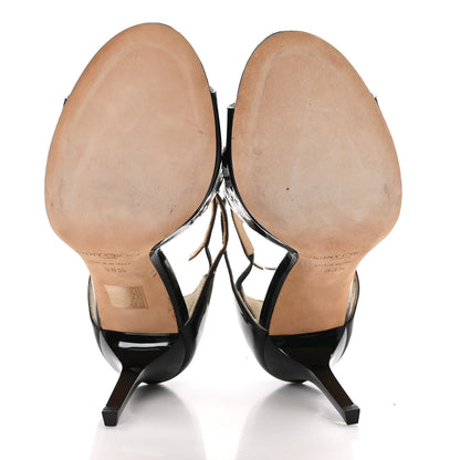Jimmy Choo Patent Ivette 90 Sandals 38.5 Black 5 of 11