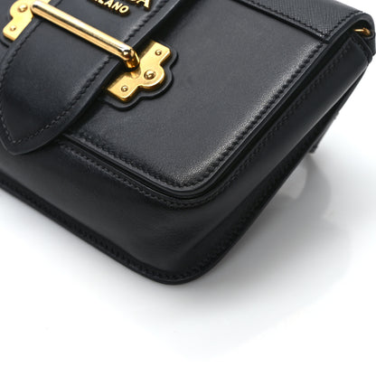 Prada Saffiano City Calf Cahier Belt Bag Black 11 of 12