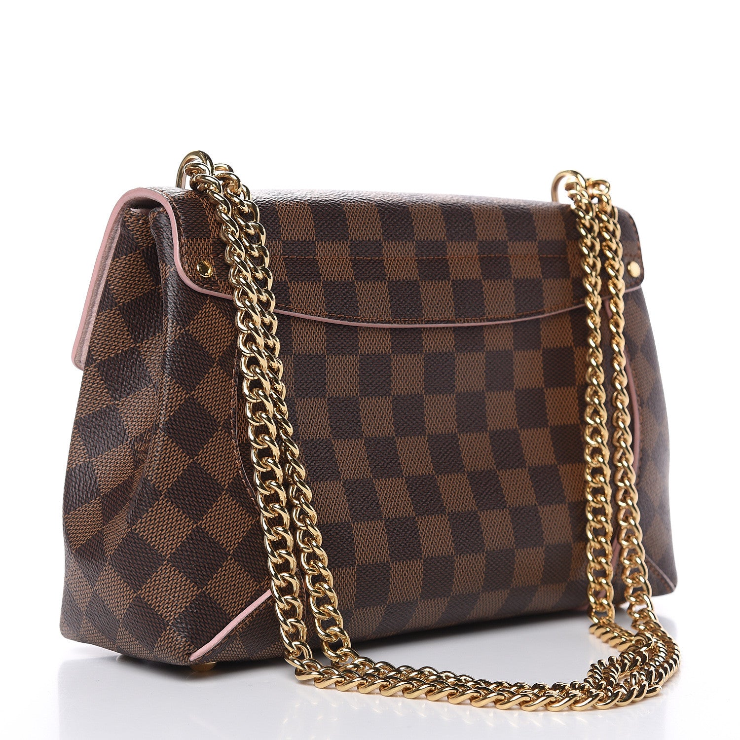 Louis Vuitton Damier Ebene Caissa Clutch Rose Ballerine 3 of 9