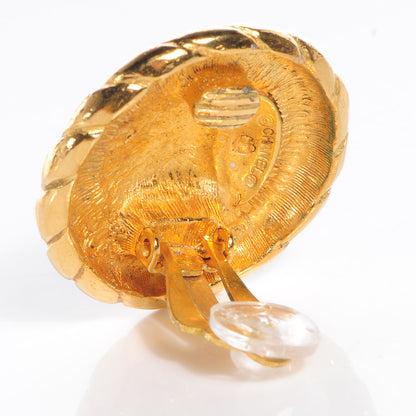 Chanel CC Earrings Clip On Gold 3 of 4
