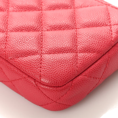 Chanel Caviar Quilted Small Clutch With Chain Pink 9 of 12