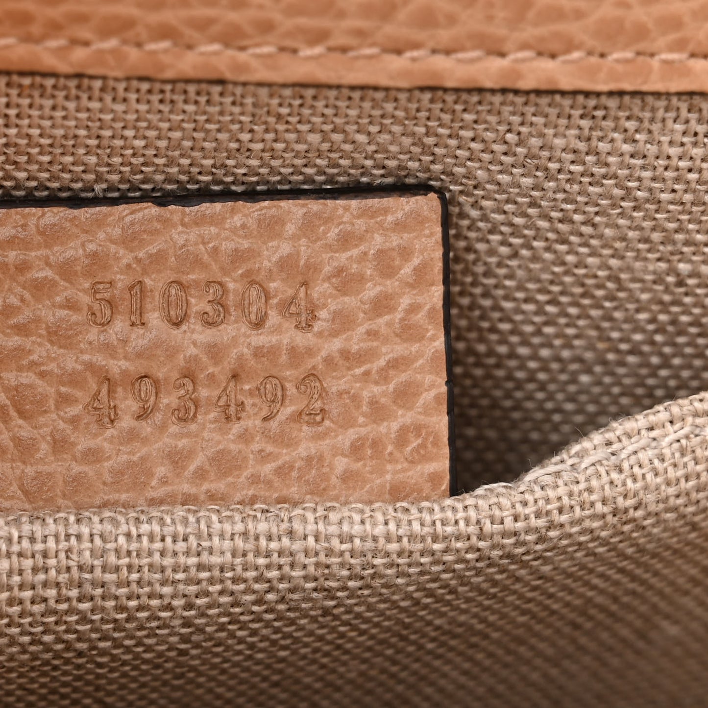 Dollar Calfskin Small Interlocking G Shoulder Bag Camelia