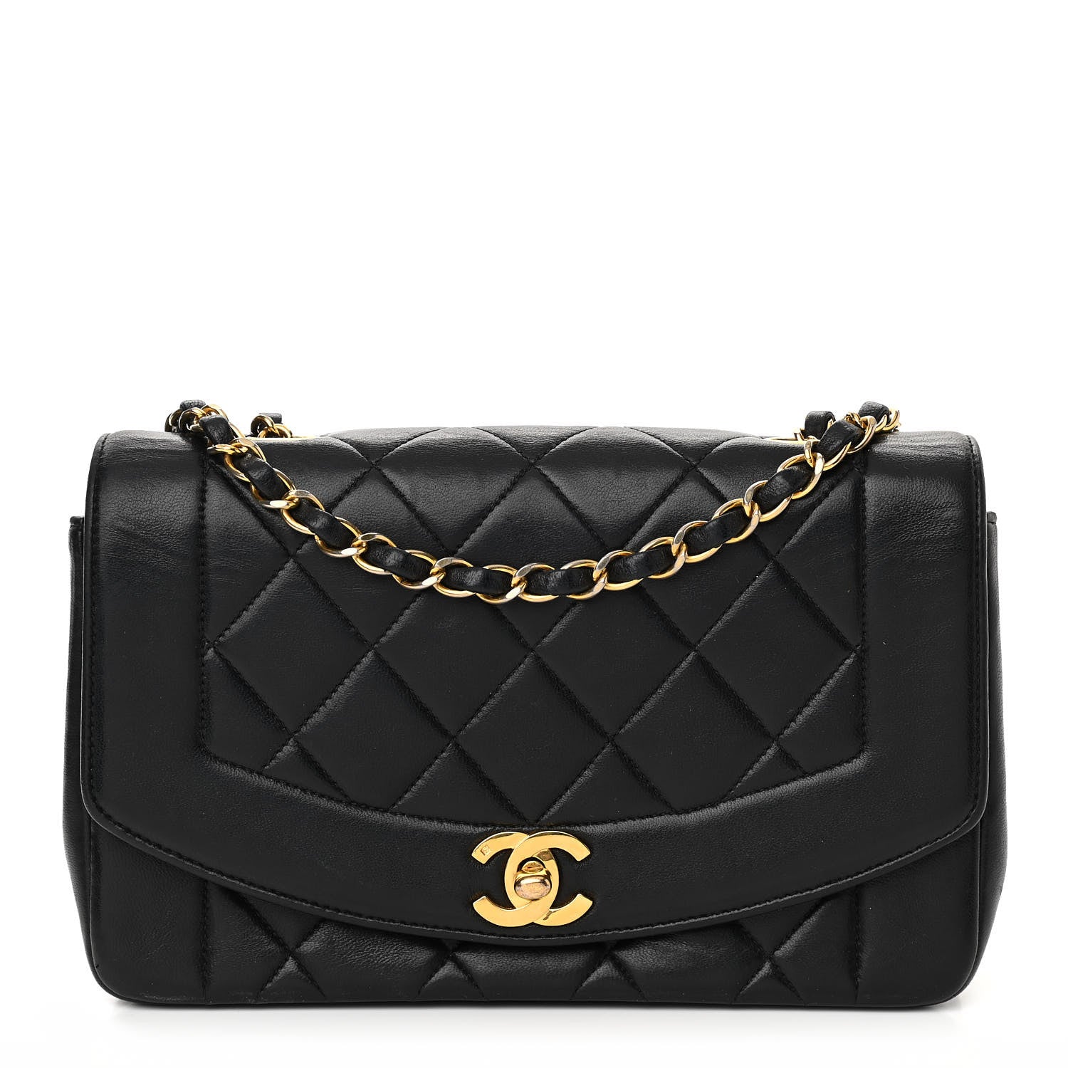 Chanel Lambskin Quilted Small Single Flap Black 1 of 12