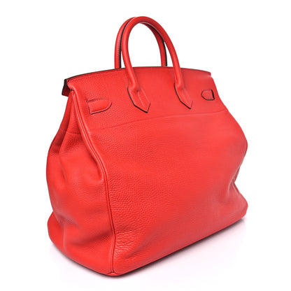 Hermes Togo HAC Birkin 40  Rouge Casaque 2 of 11