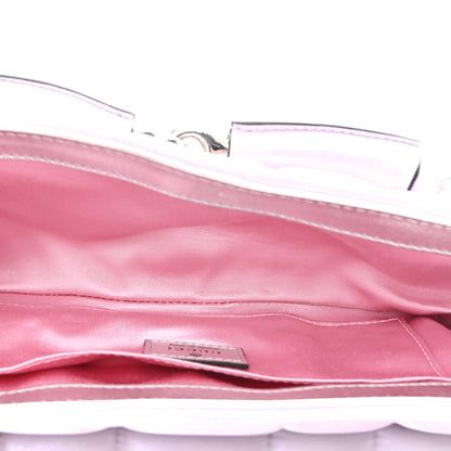 Gucci Iridescent Nappa Vertical Matelasse Medium Maxi Horsebit Chain Shoulder Bag Escape Pink 5 of 10
