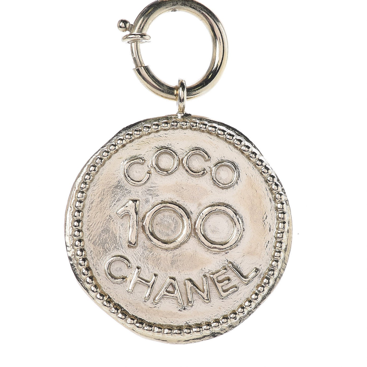 CC Medallion 100 Anniversary Chain Necklace Gold