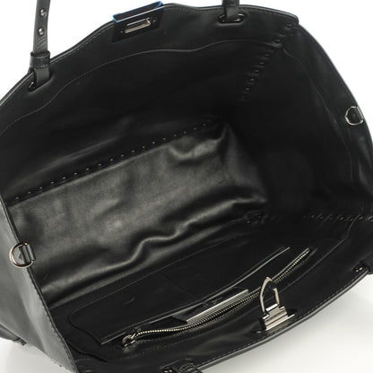 Valentino Garavani Vitello Medium Rockstud Tote Black 6 of 7