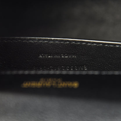 Saint Laurent Patent Calfskin Matelasse Monogram Medium Vicky Chain Bag Black 8 of 12