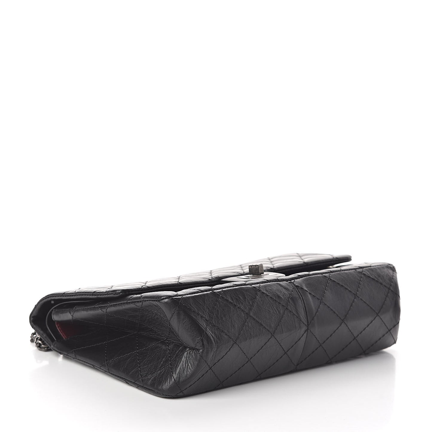 Aged Calfskin Quilted 2.55 Reissue 226 Flap Black