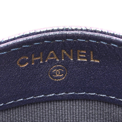 Chanel Iridescent Caviar Quilted Card Holder Dark Blue 6 of 7