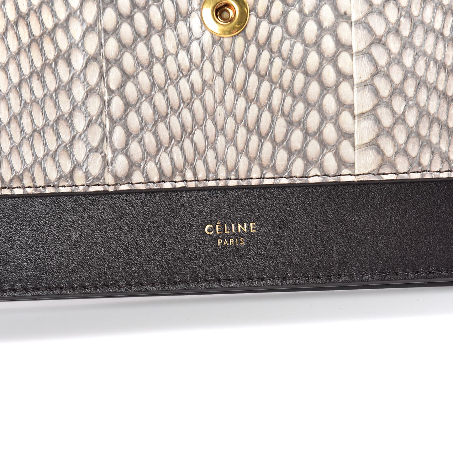 Cobra Shiny Calfskin Clutch On A Chain