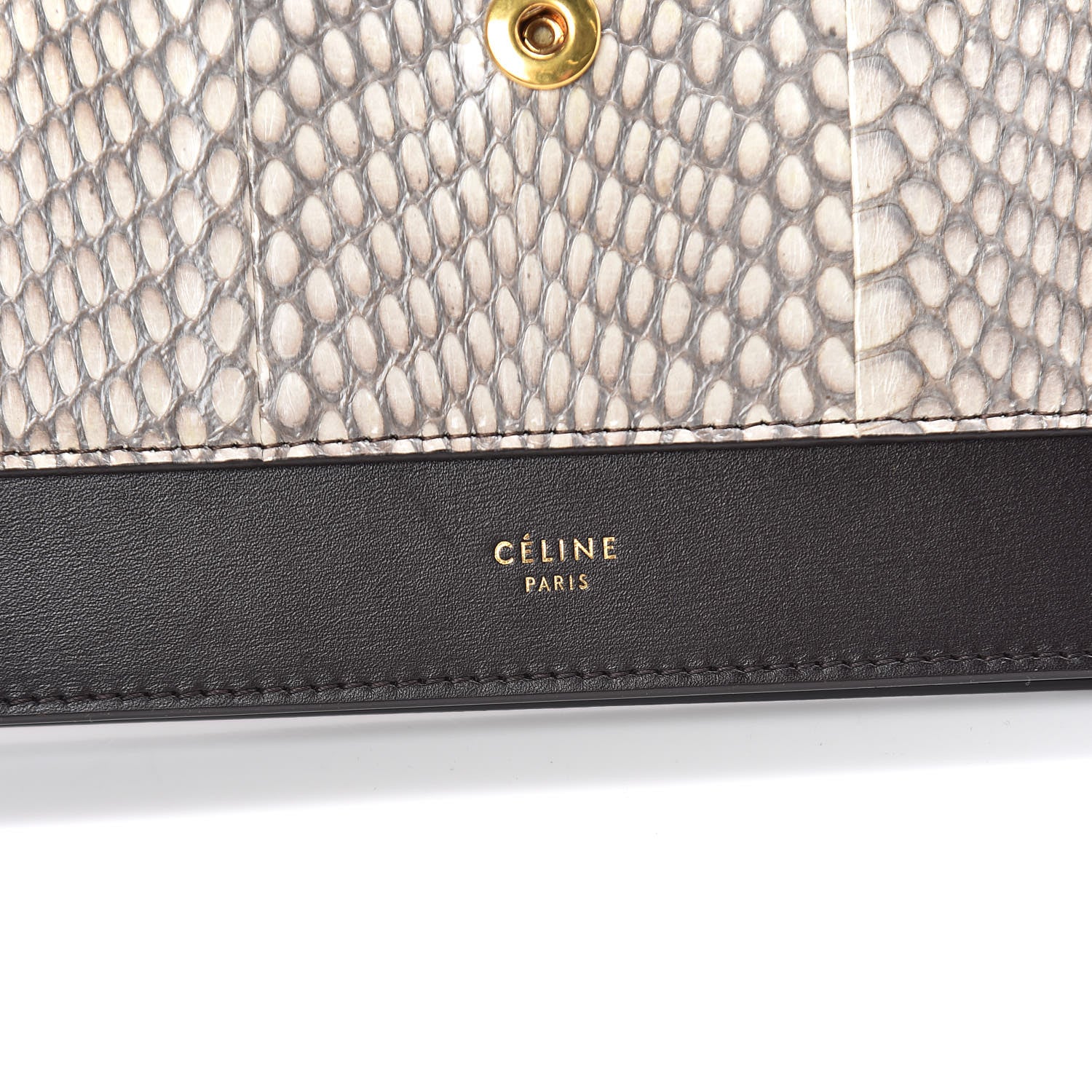 Celine Cobra Shiny Calfskin Clutch On A Chain 6 of 9