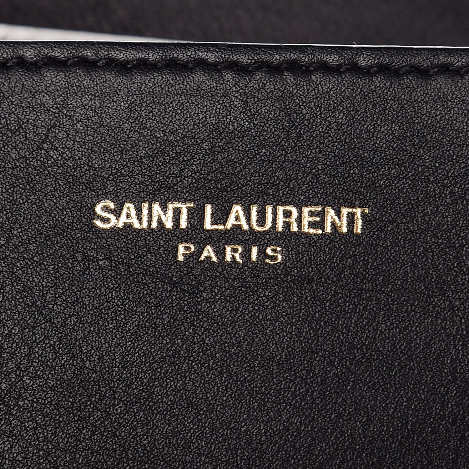 Saint Laurent Calfskin Small Cabas Rive Gauche Bag Black Red Yellow White 7 of 14