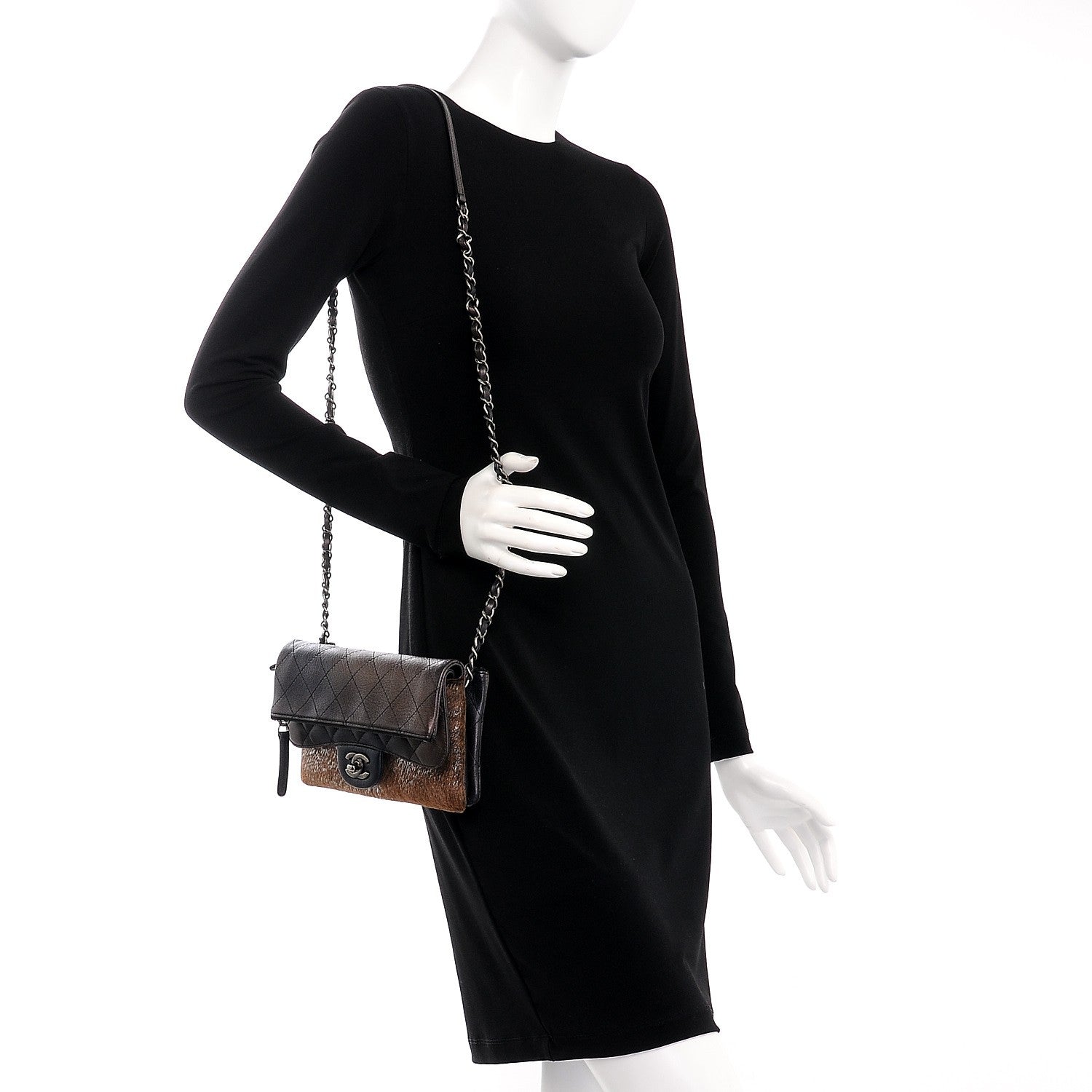 Chanel Metallic Lambskin Pony Hair Multi Bag Bronze 2 of 9