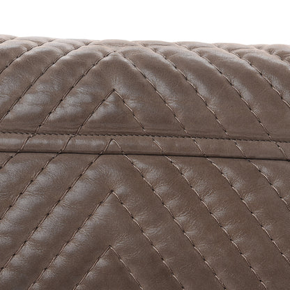 Chanel Calfskin Surpique Chevron Jumbo Flap Brown 11 of 16