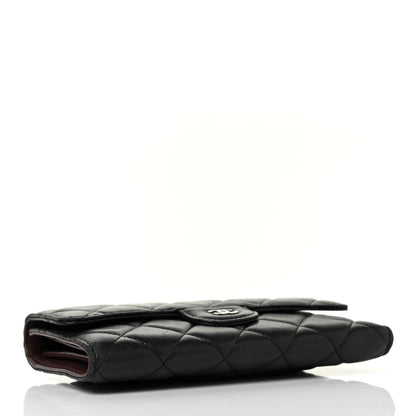 Chanel Lambskin Quilted Large Flap Wallet Black 4 of 9