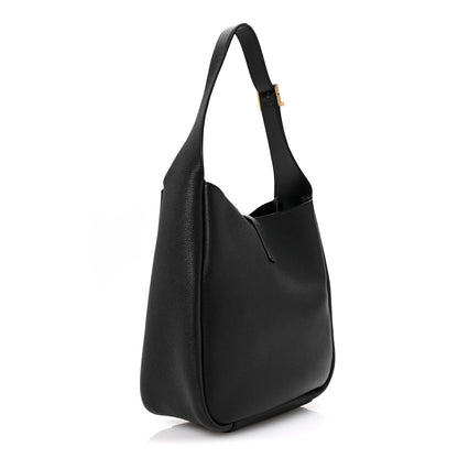 Saint Laurent Smooth Calfskin Small Le 5 A 7 Soft Hobo Black 3 of 10