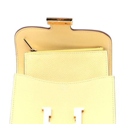 Hermes Epsom Constance Slim Wallet Jaune Poussin 4 of 8