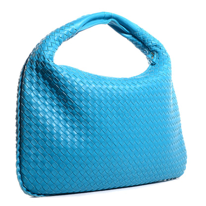 Bottega Veneta Nappa Intrecciato Large Veneta Hobo Azure 3 of 9