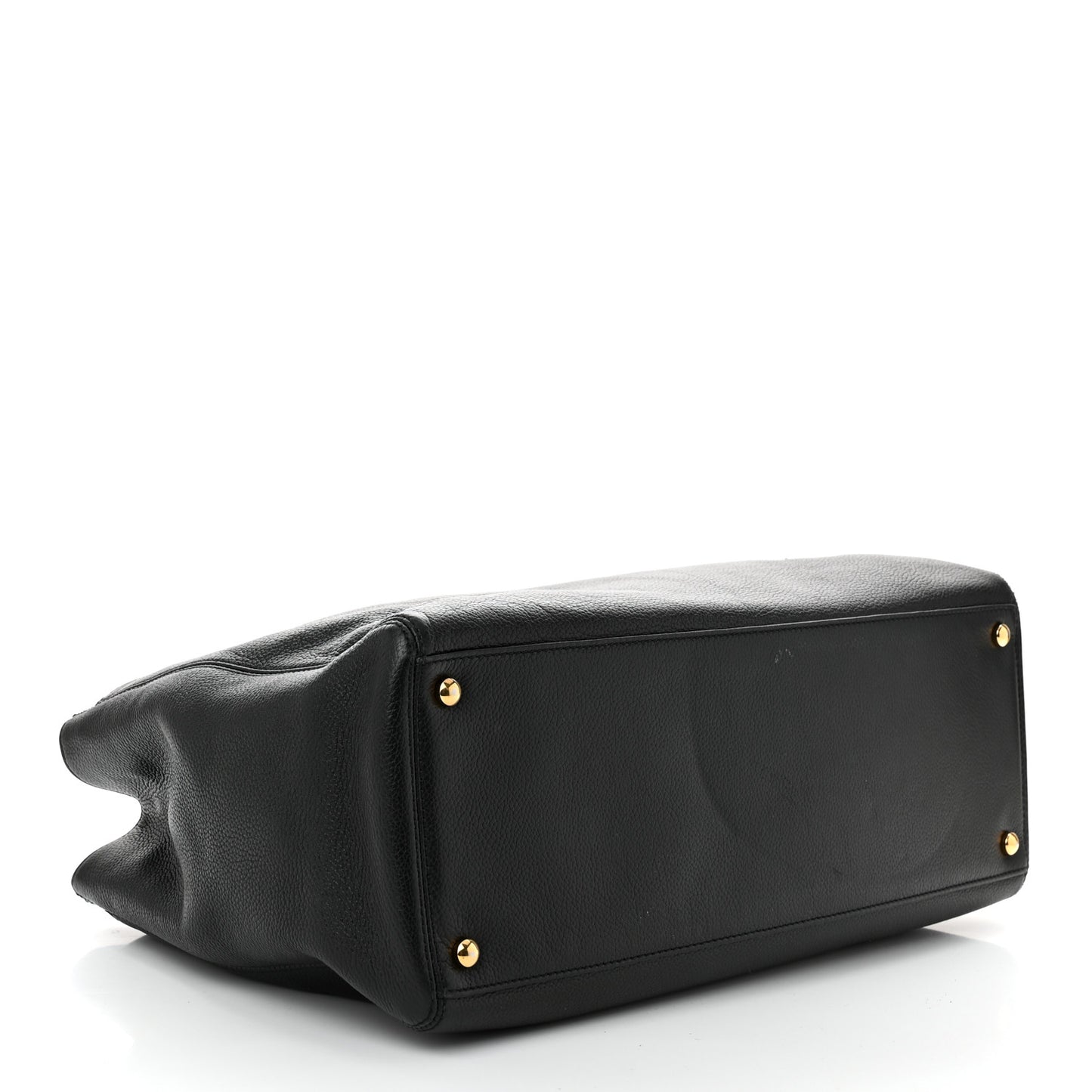 Calfskin Cerf Executive Shopper Tote Black