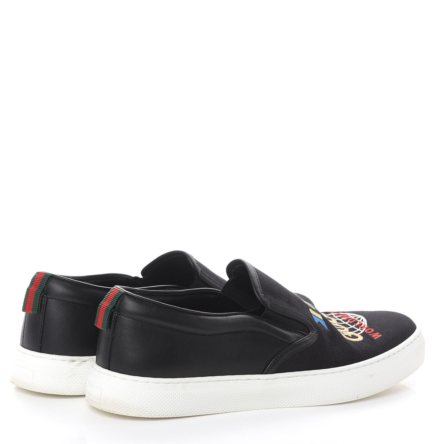 Canvas Calfskin Worldwide Mens Dublin Slip-On Sneakers 10.5 Black