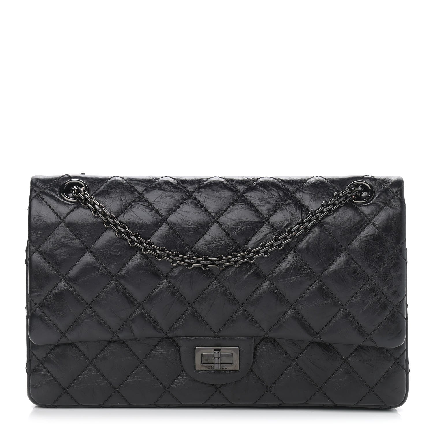 Chanel Aged Calfskin Quilted 2.55 Reissue 226 Flap So Black 1 of 10